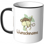 JUNIWORDS Tasse Zebra mit Wunschname