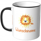 JUNIWORDS Tasse Löwe mit Wunschname