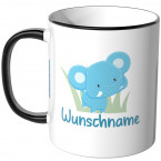 JUNIWORDS Tasse Elefant mit Wunschname - Motiv 1