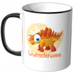 JUNIWORDS Tasse Ankylosaurus mit Wunschname