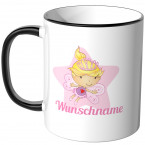 JUNIWORDS Tasse Fee mit Wunschname - Motiv 1