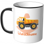 JUNIWORDS Tasse Kipp LKW mit Wunschname