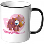 JUNIWORDS Tasse Triceratops mit Wunschname