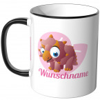 JUNIWORDS Tasse Triceratops mit Wunschname