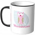 JUNIWORDS Tasse Eule mit Wunschname - Motiv 4