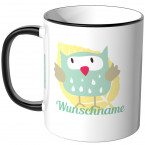 JUNIWORDS Tasse Eule mit Wunschname - Motiv 5