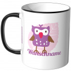 JUNIWORDS Tasse Eule mit Wunschname - Motiv 6