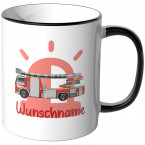 JUNIWORDS Tasse Hubrettungsfahrzeug mit Wunschname