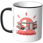 JUNIWORDS Tasse Hubrettungsfahrzeug mit Wunschname