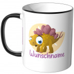 JUNIWORDS Tasse Stegosaurus mit Wunschname