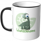 JUNIWORDS Tasse Diplodocus mit Wunschname