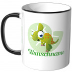 JUNIWORDS Tasse Parasaurolophus mit Wunschname