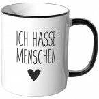 JUNIWORDS Tasse Ich hasse Menschen