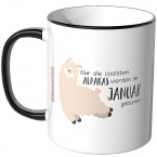 JUNIWORDS Tasse Nur die coolsten Alpakas werden im Januar geboren!