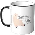 JUNIWORDS Tasse Nur die coolsten Alpakas werden im März geboren!