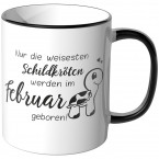 JUNIWORDS Tasse Nur die weisesten Schildkröten werden im Februar geboren!