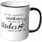 JUNIWORDS Tasse Nur die weisesten Schildkröten werden im Oktober geboren!