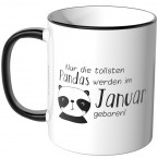 JUNIWORDS Tasse Nur die tollsten Pandas werden im Januar geboren!