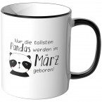 JUNIWORDS Tasse Nur die tollsten Pandas werden im März geboren!