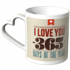 JUNIWORDS Herz Tasse I love you 365 days of the year