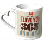 JUNIWORDS Herz Tasse Valentine's Day - I love you 365 days of the year