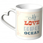 JUNIWORDS Herz Tasse My love is as deep as the ocean