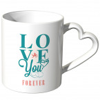 JUNIWORDS Herz Tasse Love you forever - be my valentine