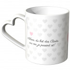 JUNIWORDS personalisierte Herz Tasse *Name* du bist das Beste, was mir je passiert ist! - Rosa