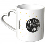 JUNIWORDS Herz Tasse Beste Mama der Welt Punkte