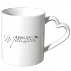 JUNIWORDS Herz Tasse Lieblingsmensch mit kleinem Herz