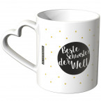 JUNIWORDS Herz Tasse Beste Schwester der Welt Punkte