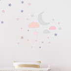 Wandsticker Set XL - Mond und Sterne