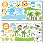 Wandsticker Mega Set - Baby Safari Tiere