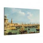 die Rialtobrücke in Venedig von Bernardo Bellotto als Leinwandbild