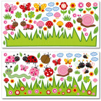 Wandsticker Mega Set - bunte Krabbelwelt