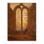 Caspar David Friedrich - Traeumender Mann in Kirchenruine