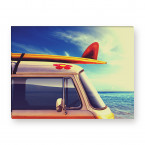 Leinwandbild - Auto - Surf - Surfer - Kalifornien