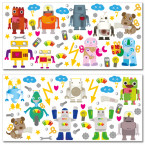 Wandsticker Mega Set - Roboter