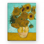 Vase mit Sonnenblumen von Van Gogh als Leinwandbild