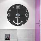 Wandtattoo Uhr Anker