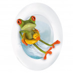 WC Aufkleber Frosch mit Rettungsring