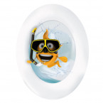 WC Aufkleber Goldfisch Taucherbrille