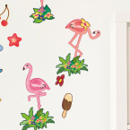 Wandsticker Set A4 - Flamingo