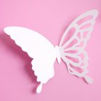 Wandtattoo 3D - Schmetterlinge weiß Set mit Muster