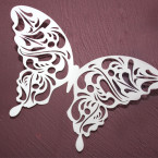 Wandtattoo 3D - Schmetterlinge weiß mit Muster + 12er Set