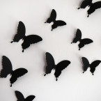 Wandtattoo 3D - Schmetterlinge schwarz