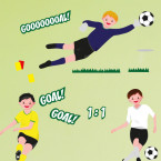 Wandsticker Set A4 - Fußball WM