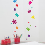 Wandsticker Set A4 - bunte Blumen Design 2