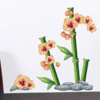 Wandsticker Set A4 - Orange Orchideen