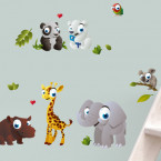 Wandsticker Set A4 - Zoo